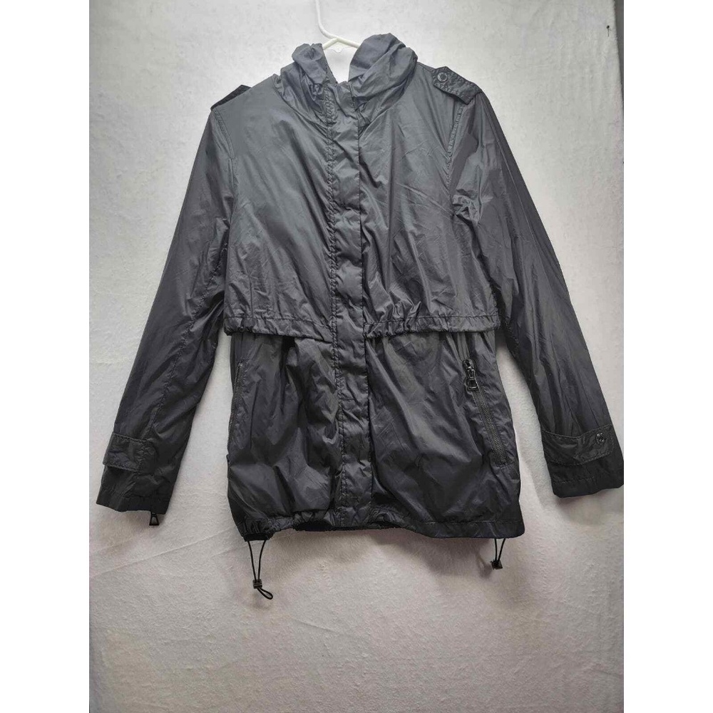 Hawke & Co black windbreaker jacket w/hoodie, Size L, NWOT